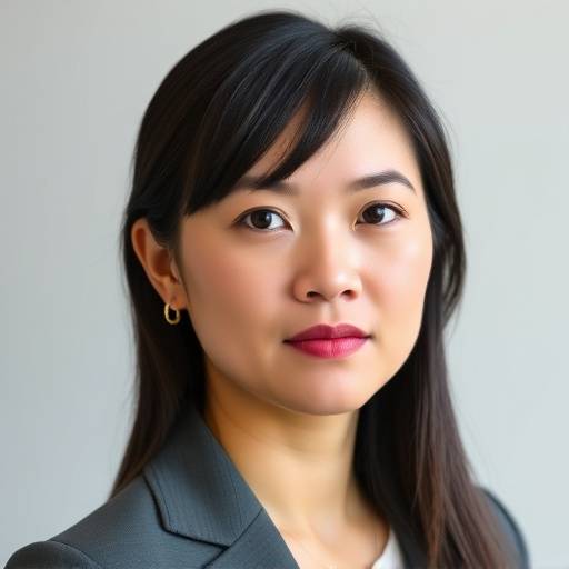 Image of Emily Chen, head of legal, serious expression.