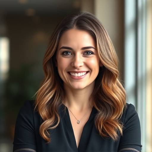 Portrait of Chloe Davis, Marketing Director, smiling professionally.